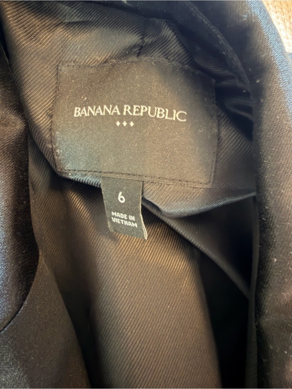 Banana Republic Satin Double Breasted Blazer Black Size 6 Style 564970 - Picture 2 of 12